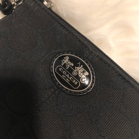 Black Coach Wristlet - Picture 3 of 5